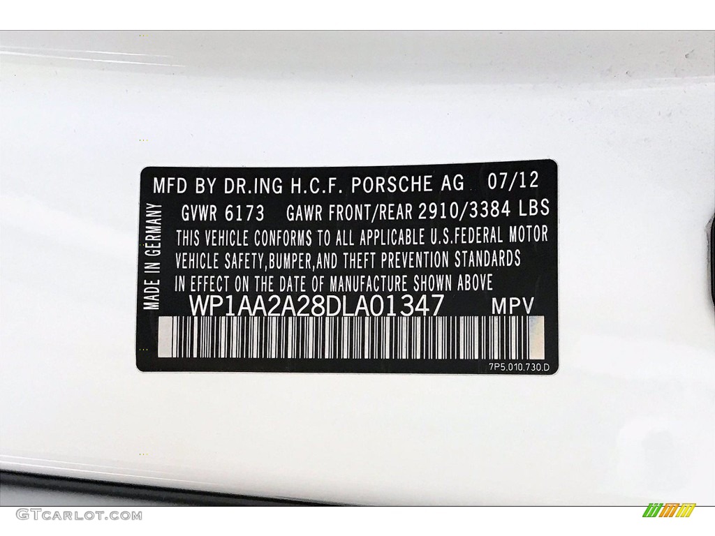 2013 Cayenne  - White / Luxor Beige photo #32