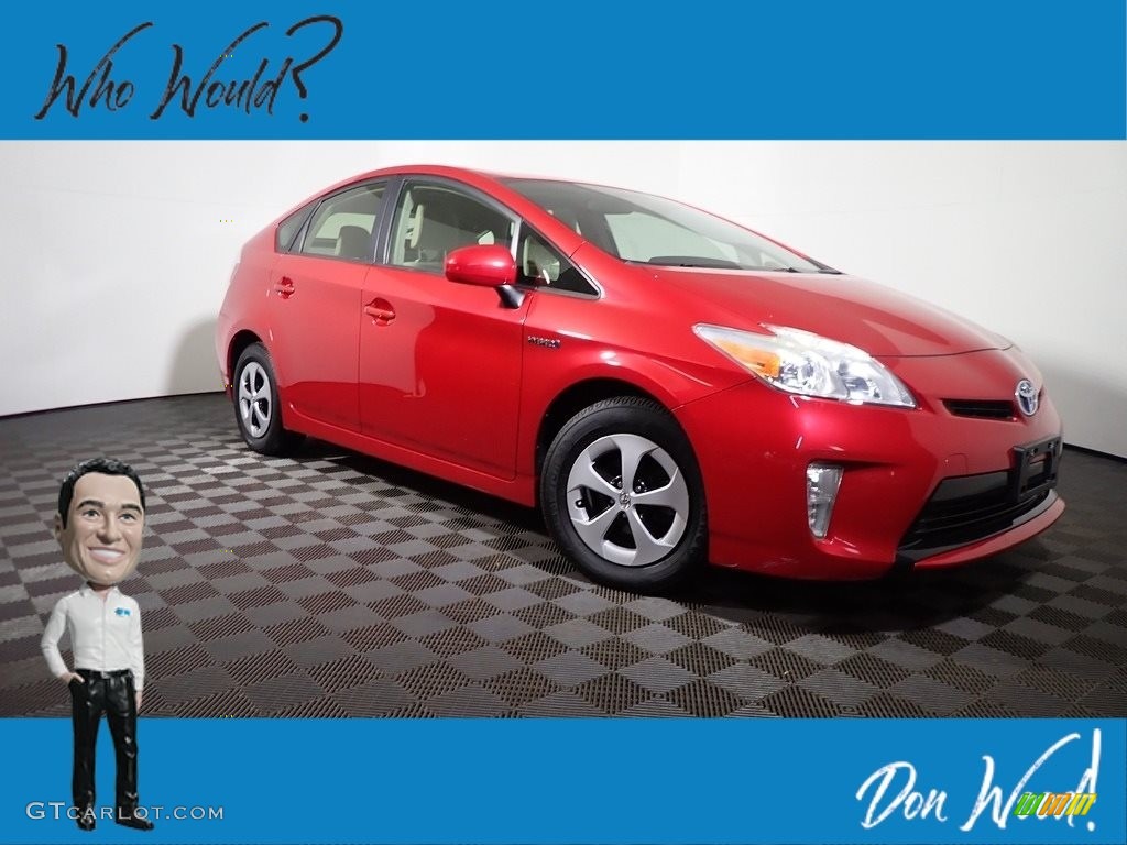 2012 Prius 3rd Gen Two Hybrid - Barcelona Red Metallic / Dark Gray photo #1