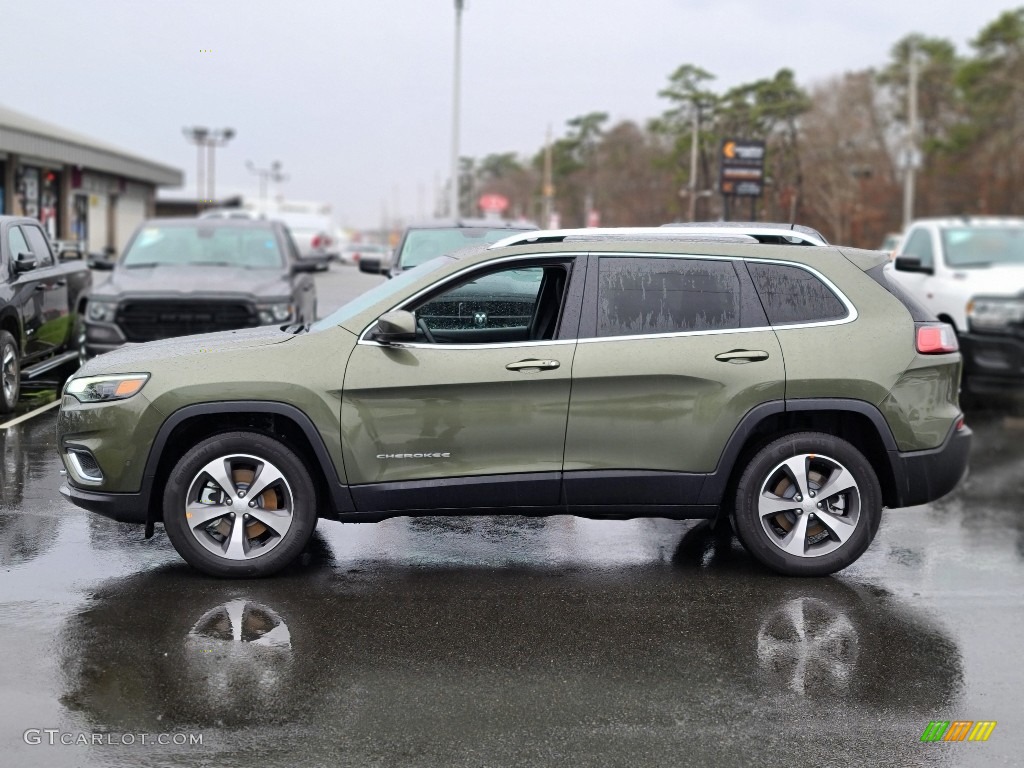 Olive Green Pearl 2021 Jeep Cherokee Limited 4x4 Exterior Photo #140405681