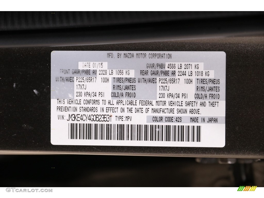 2016 CX-5 Touring AWD - Titanium Flash Mica / Black photo #19