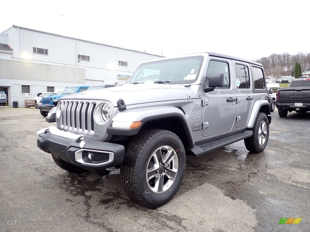 2021 Wrangler Unlimited Sahara 4x4 - Billet Silver Metallic / Black photo #1
