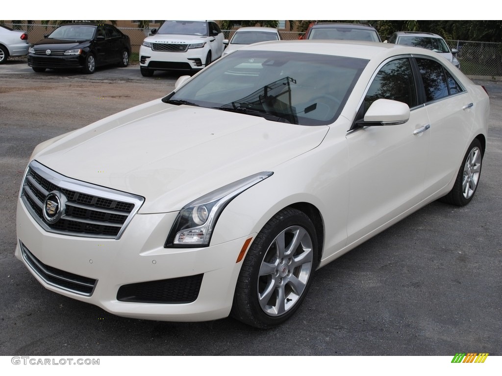 White Diamond Tricoat 2013 Cadillac ATS 2.5L Luxury Exterior Photo #140410560