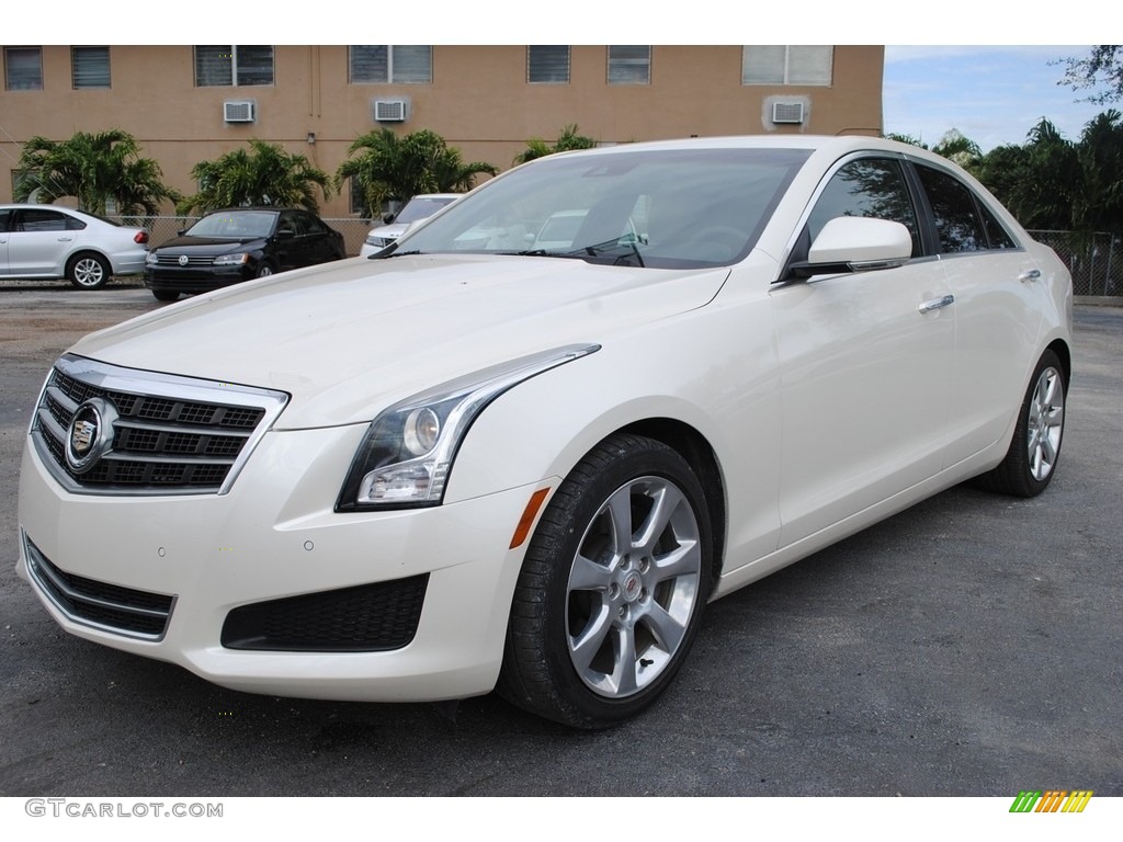 White Diamond Tricoat 2013 Cadillac ATS 2.5L Luxury Exterior Photo #140410581