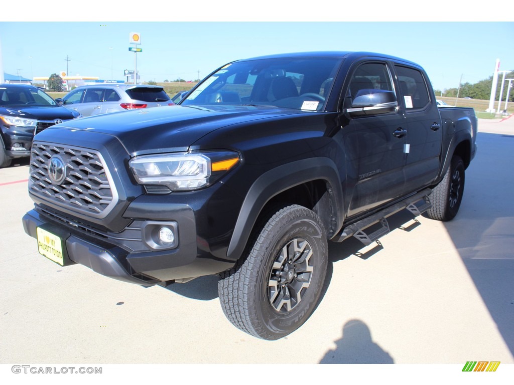 2021 Tacoma TRD Off Road Double Cab 4x4 - Midnight Black Metallic / Cement photo #4