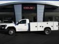 Summit White - Sierra 3500HD Regular Cab Chassis Utility Truck Photo No. 2