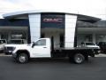 Summit White - Sierra 3500HD Regular Cab Chassis Stake Truck Photo No. 2
