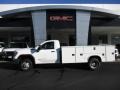 Summit White - Sierra 3500HD Regular Cab 4WD Chassis Utility Truck Photo No. 2