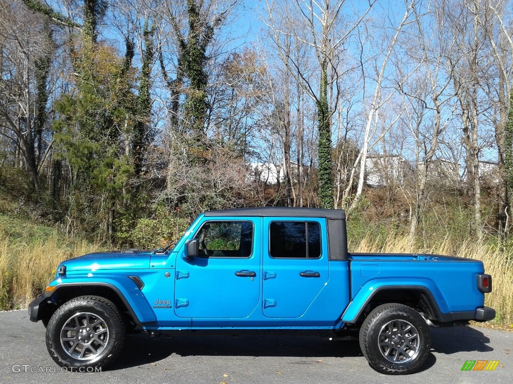 2021 Gladiator 80th Anniversary Edition 4x4 - Hydro Blue Pearl / Black photo #1
