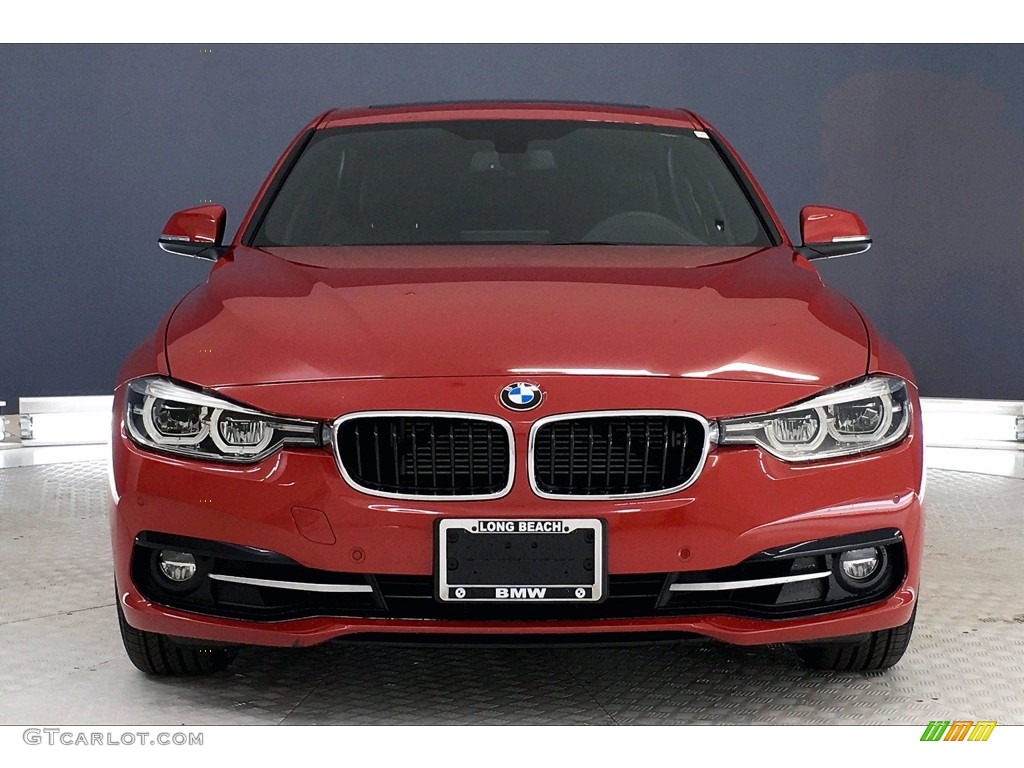 2018 3 Series 330e iPerformance Sedan - Melbourne Red Metallic / Black photo #2