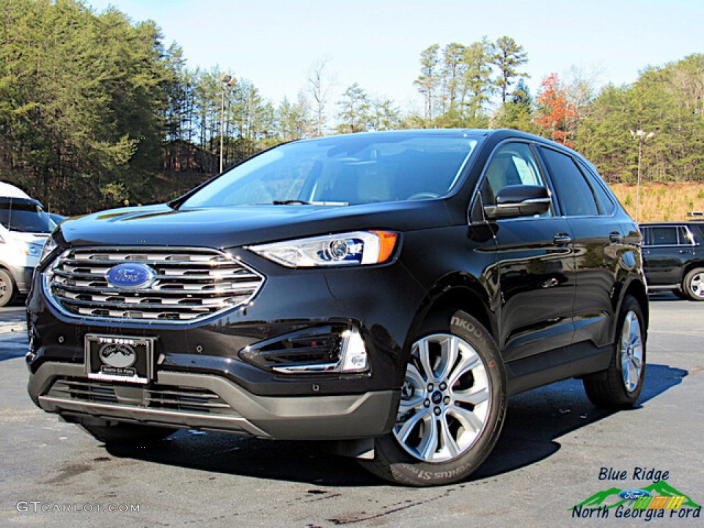 2020 Agate Black Ford Edge Titanium AWD #140420163 | GTCarLot.com - Car