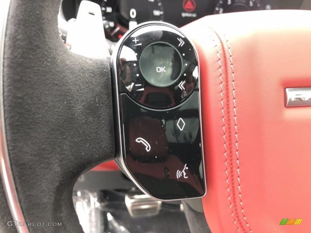 2021 Land Rover Range Rover Sport HST Pimento/Ebony Steering Wheel Photo #140422629