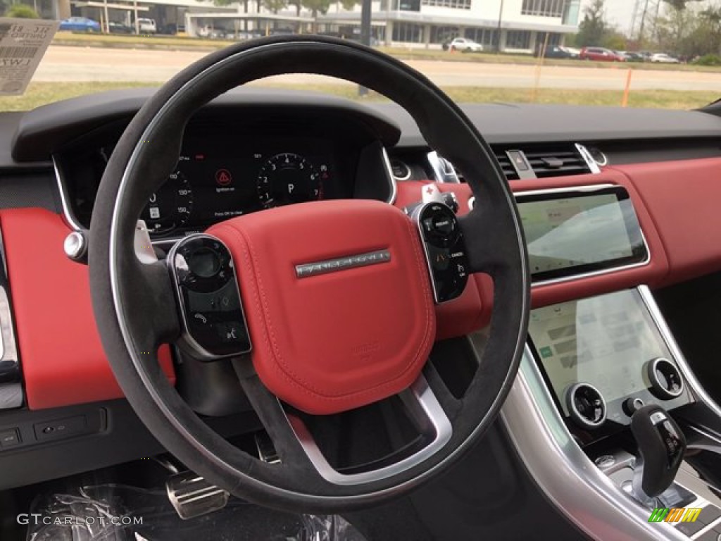 2021 Land Rover Range Rover Sport HST Pimento/Ebony Steering Wheel Photo #140422663