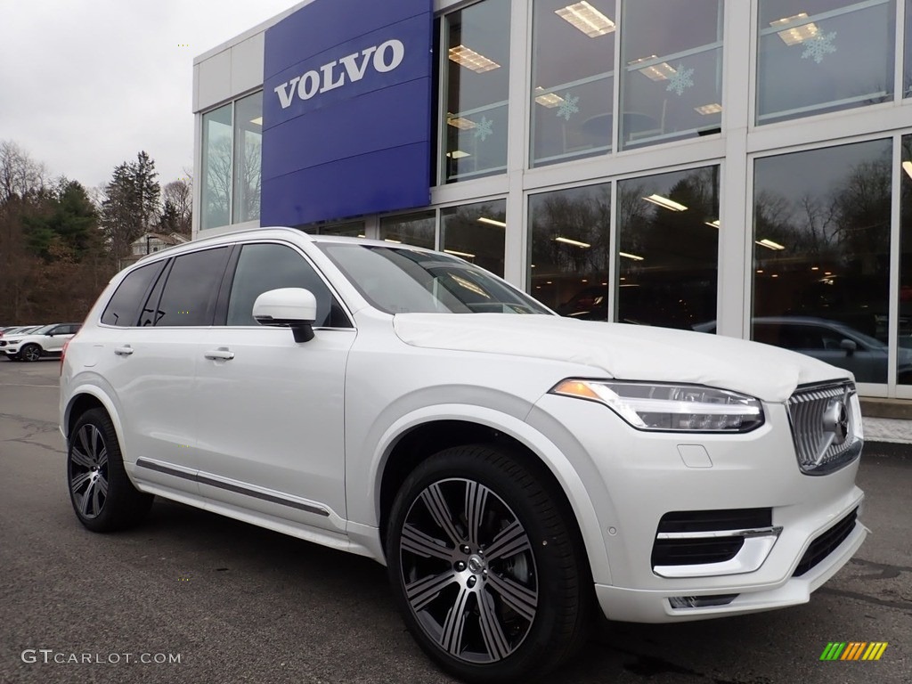 Crystal White Metallic 2021 Volvo XC90 T6 AWD Inscription Exterior Photo #140424045