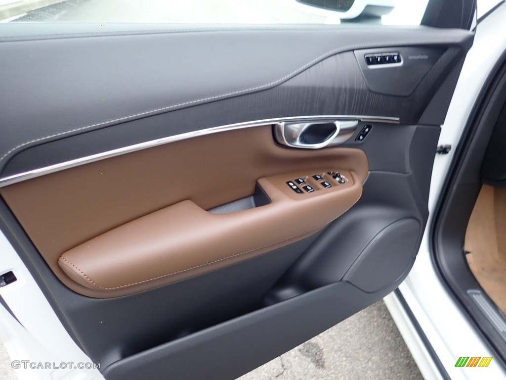 2021 Volvo XC90 T6 AWD Inscription Maroon Brown/Charcoal Door Panel Photo #140424292