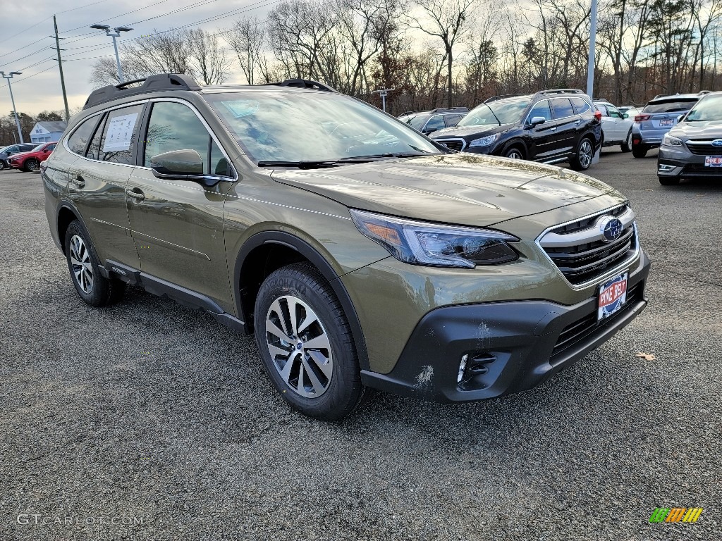 2021 Outback 2.5i Premium - Autumn Green Metallic / Warm Ivory photo #1