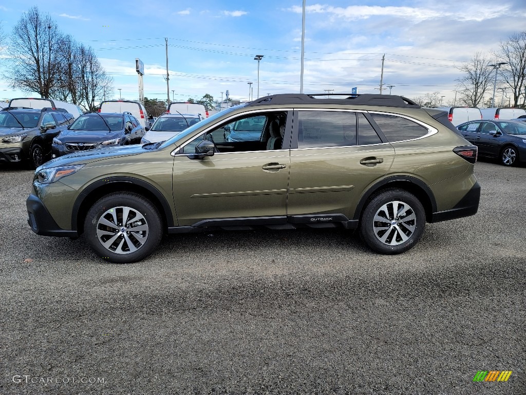 2021 Outback 2.5i Premium - Autumn Green Metallic / Warm Ivory photo #3