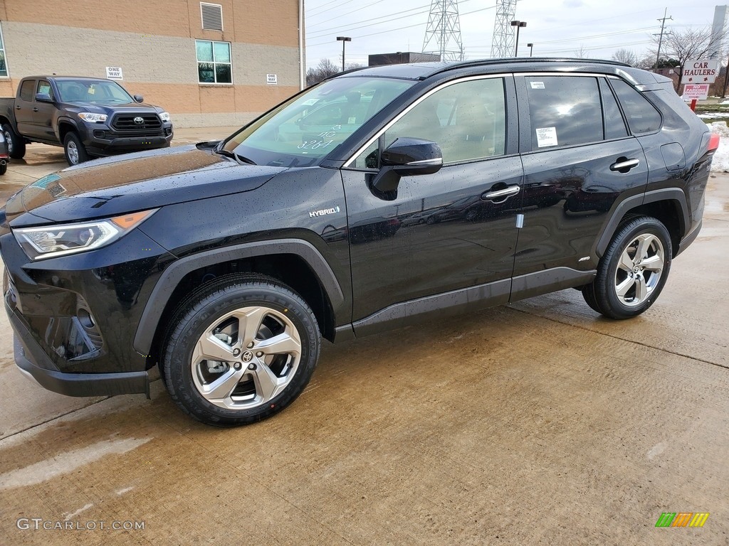 2021 RAV4 Limited AWD Hybrid - Midnight Black Metallic / Nutmeg photo #1