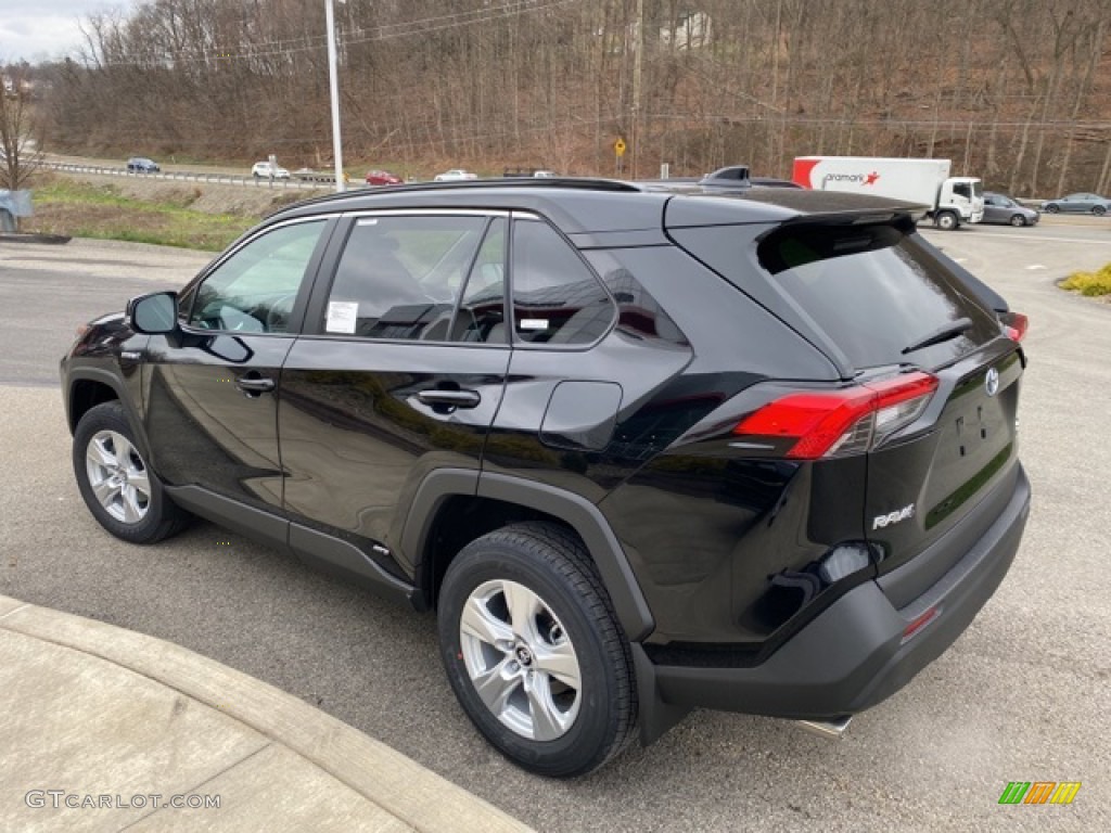 2021 RAV4 XLE AWD Hybrid - Midnight Black Metallic / Black photo #2