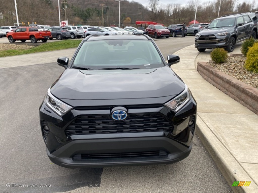 2021 RAV4 XLE AWD Hybrid - Midnight Black Metallic / Black photo #11