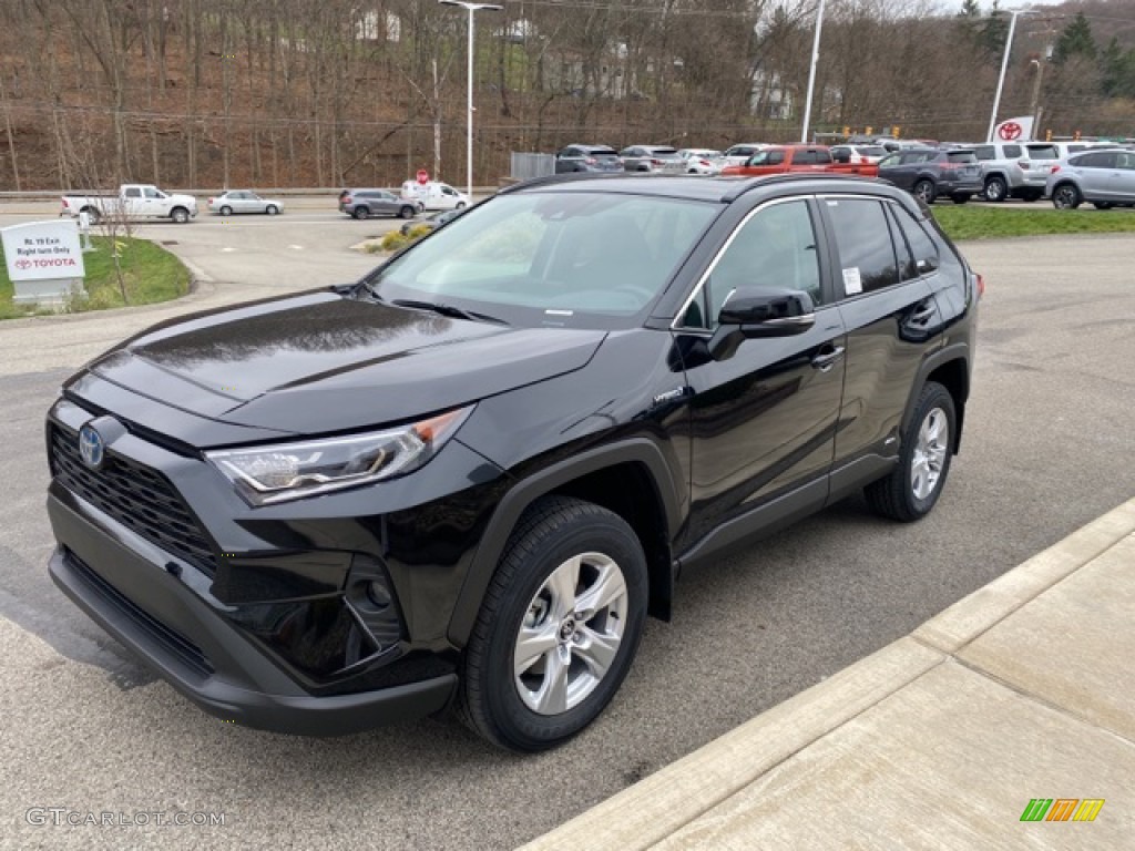 2021 RAV4 XLE AWD Hybrid - Midnight Black Metallic / Black photo #12
