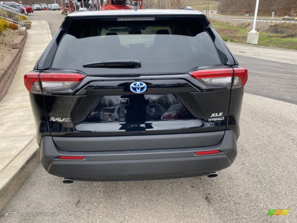 2021 RAV4 XLE AWD Hybrid - Midnight Black Metallic / Black photo #14