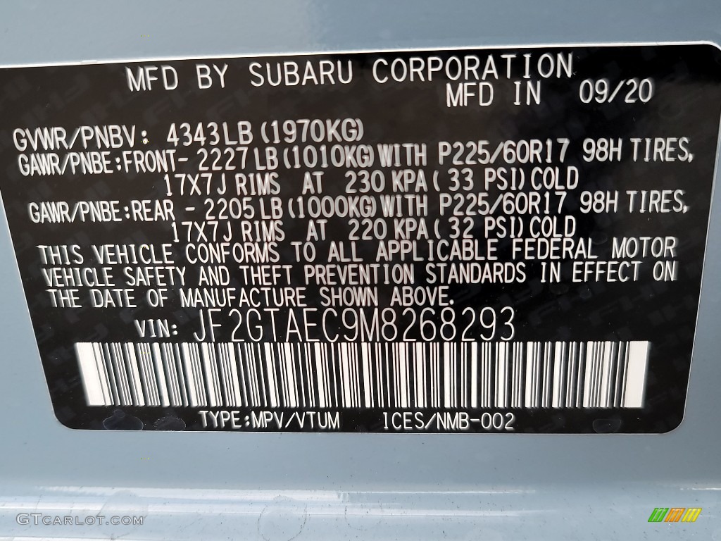 2021 Crosstrek Premium - Cool Gray Khaki / Black photo #10