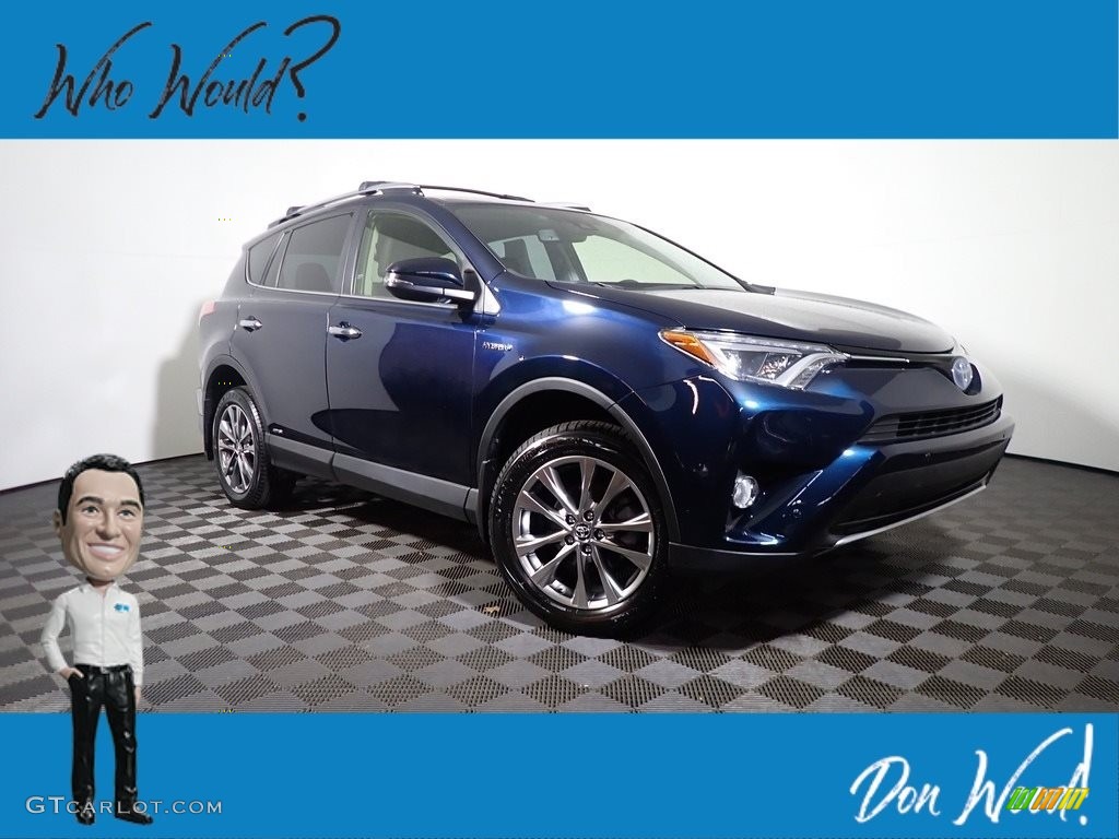 2018 RAV4 Limited AWD Hybrid - Electric Storm Blue / Black photo #1