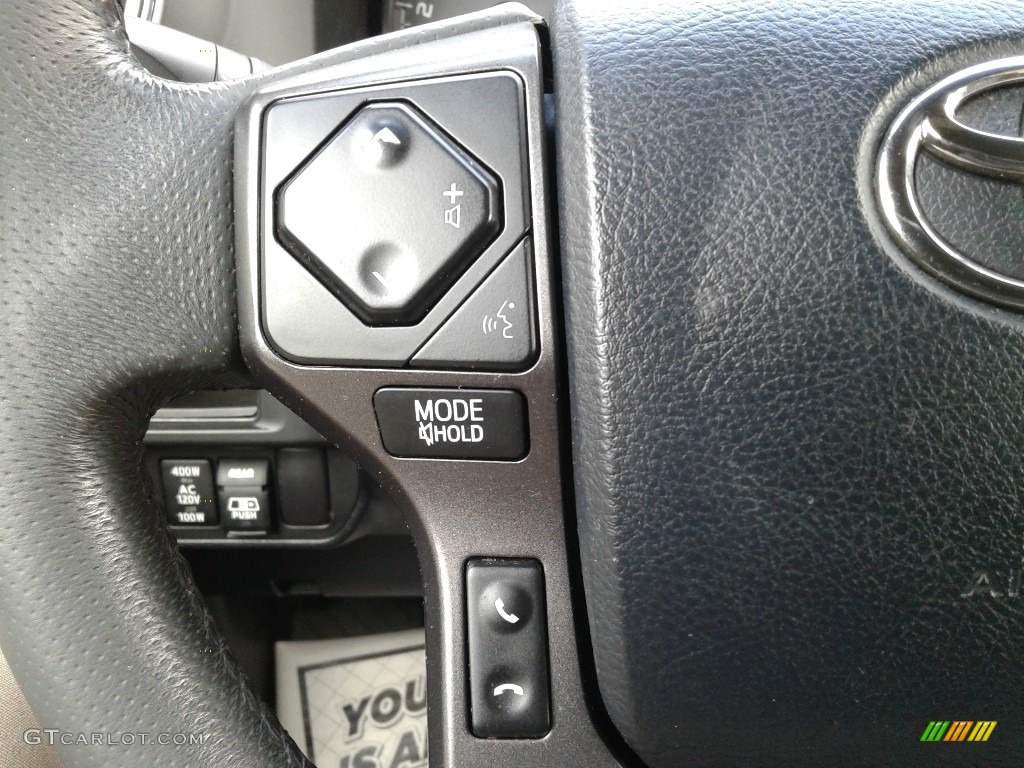 2017 Toyota Tacoma TRD Off Road Double Cab 4x4 Black Steering Wheel Photo #140427228