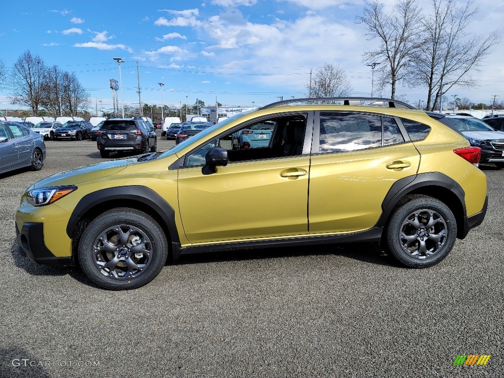 2021 Crosstrek Sport - Plasma Yellow Pearl / Black photo #3