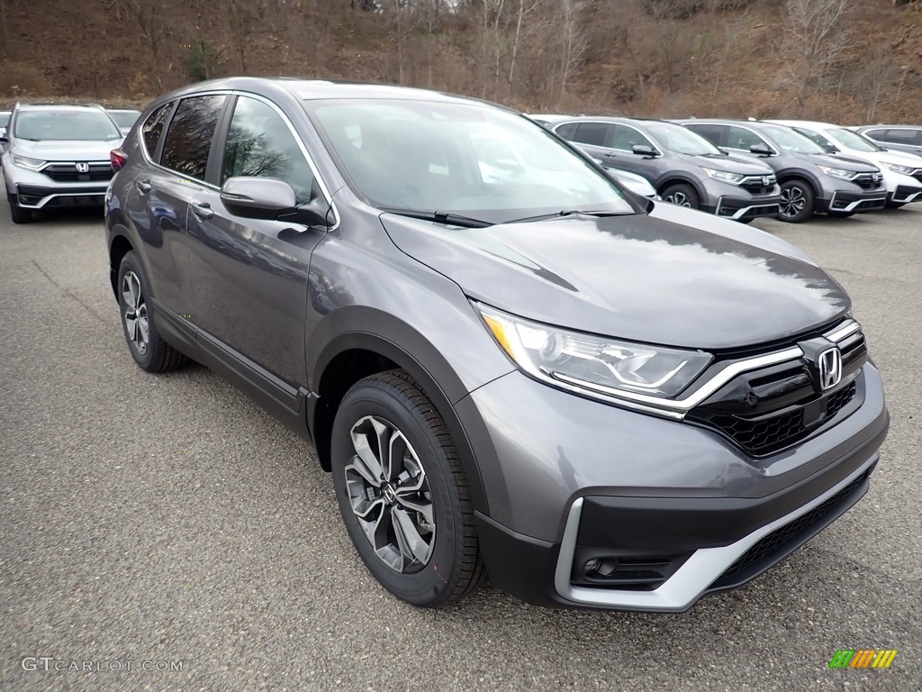 2021 CR-V EX AWD - Modern Steel Metallic / Black photo #6