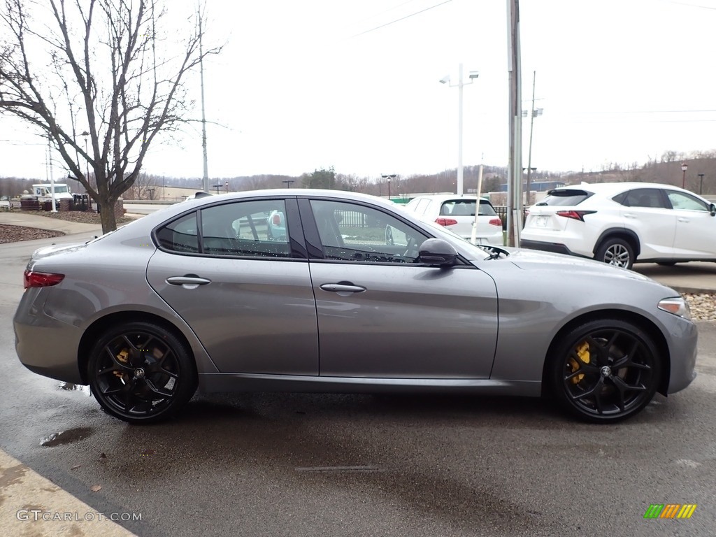 2021 Giulia TI AWD - Stromboli Gray Metallic / Black photo #4