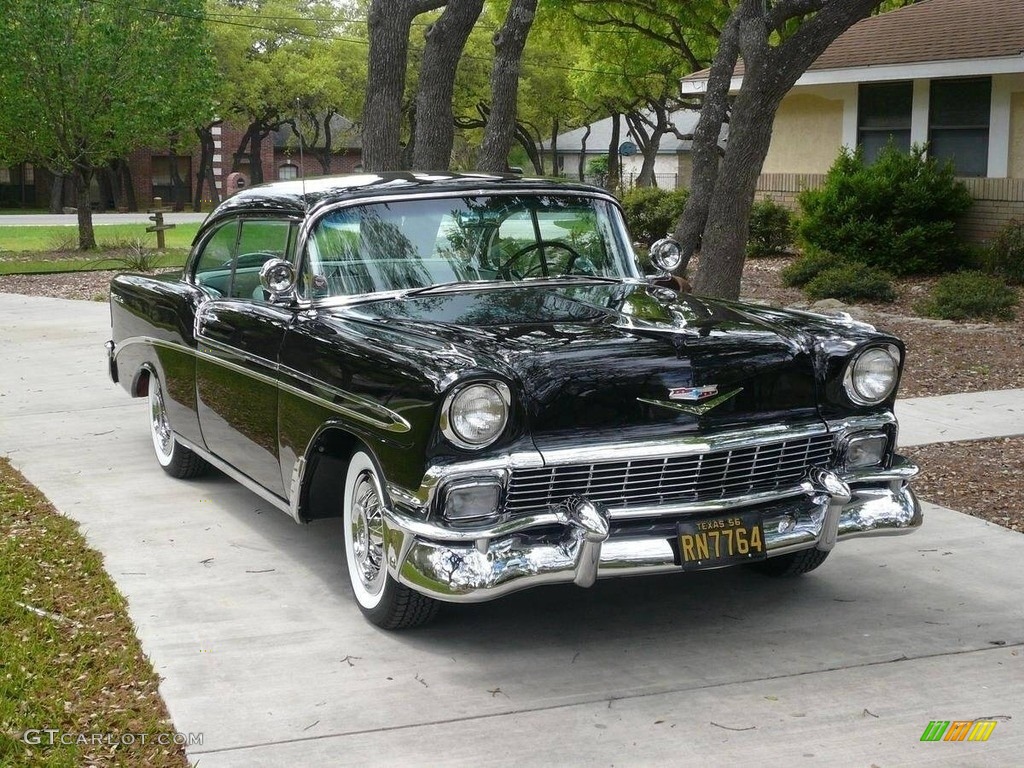 1956 Bel Air 2 Door Hardtop - Black / Charcoal photo #41