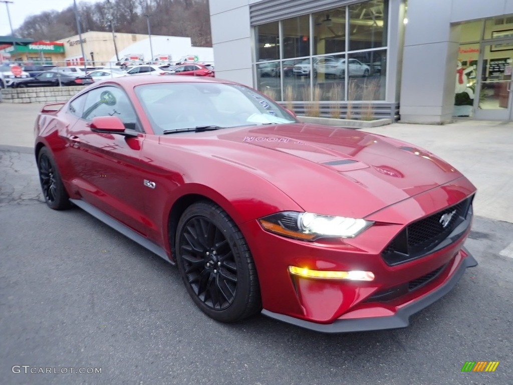 Ruby Red 2019 Ford Mustang GT Premium Fastback Exterior Photo #140434257