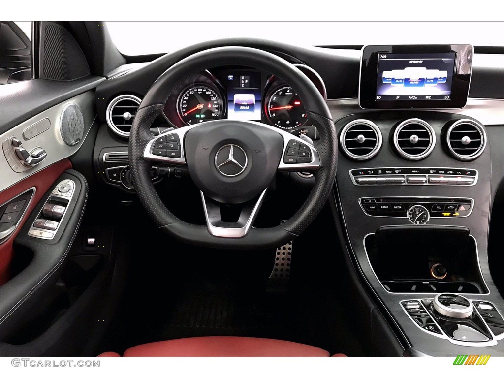 2018 Mercedes-Benz C 300 Sedan Cranberry Red/Black Dashboard Photo #140434291