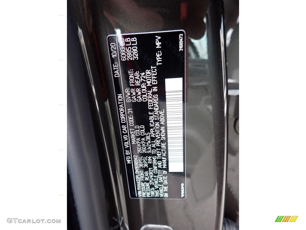 2021 XC90 T6 AWD Inscription - Pine Grey Metallic / Blonde/Charcoal photo #12