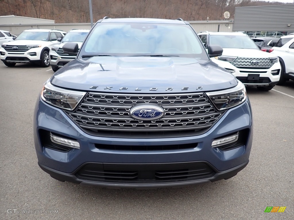 2021 Explorer XLT 4WD - Infinite Blue Metallic / Light Slate photo #4