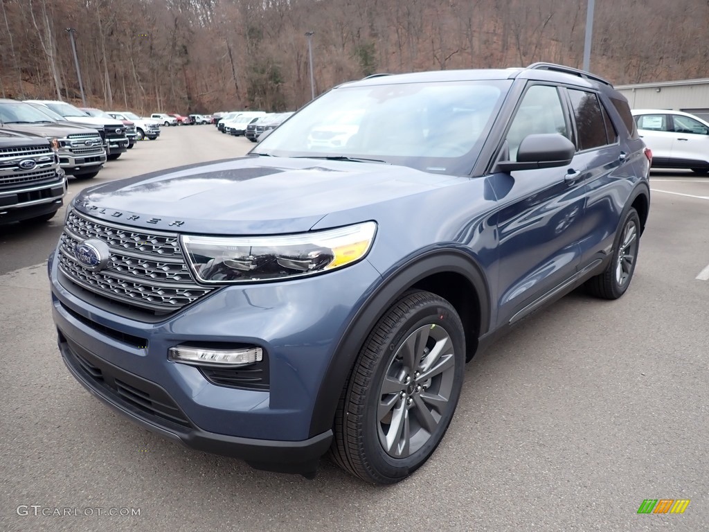 2021 Explorer XLT 4WD - Infinite Blue Metallic / Light Slate photo #5