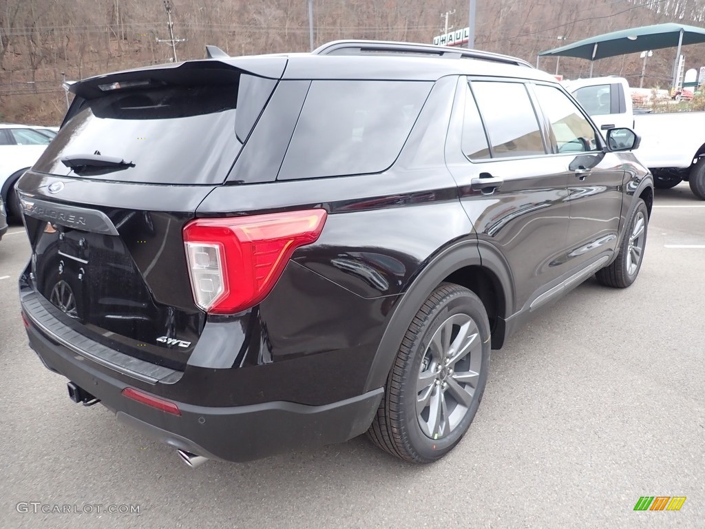 2021 Explorer XLT 4WD - Agate Black Metallic / Light Slate photo #2