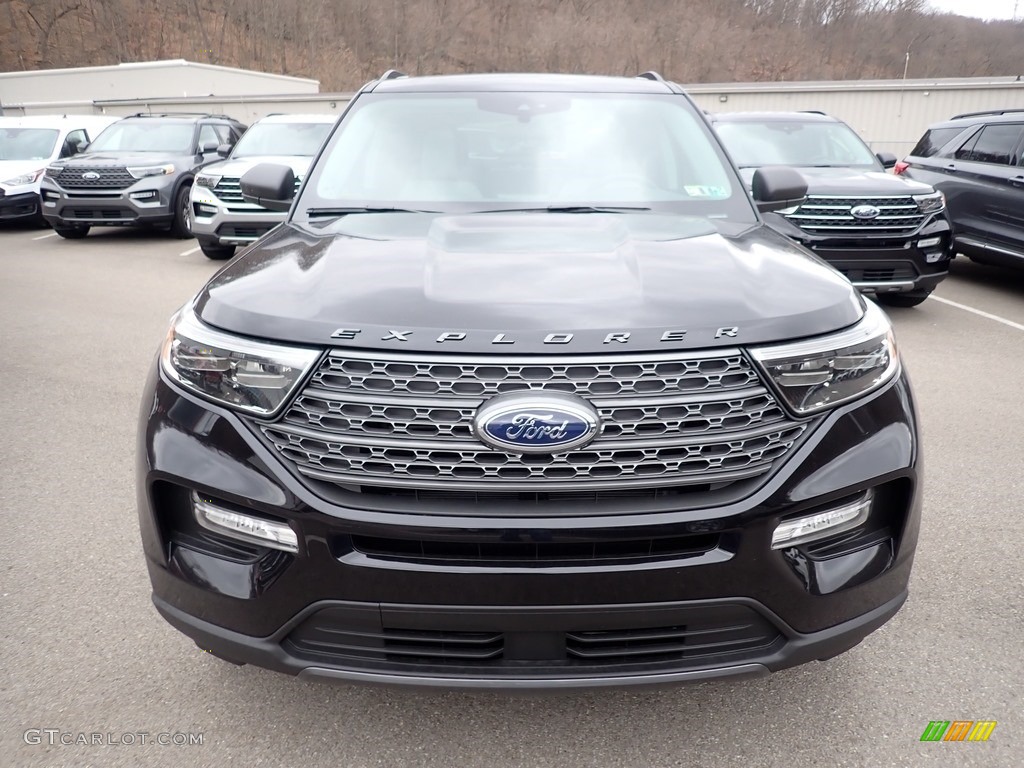 2021 Explorer XLT 4WD - Agate Black Metallic / Light Slate photo #4