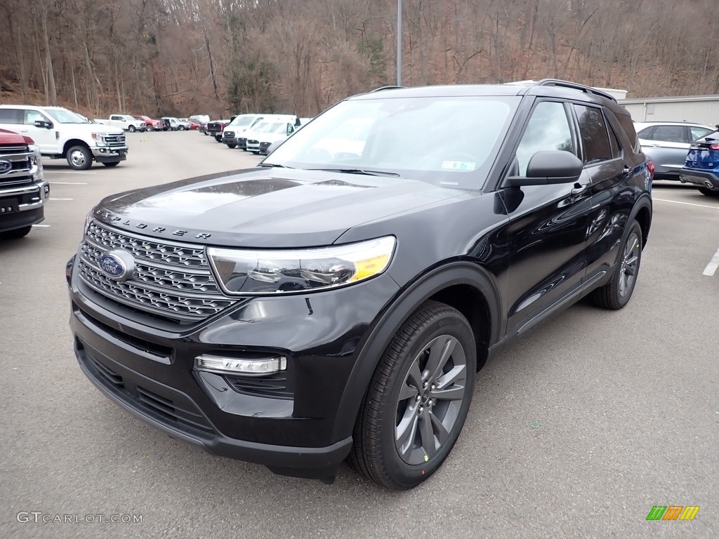2021 Explorer XLT 4WD - Agate Black Metallic / Light Slate photo #5