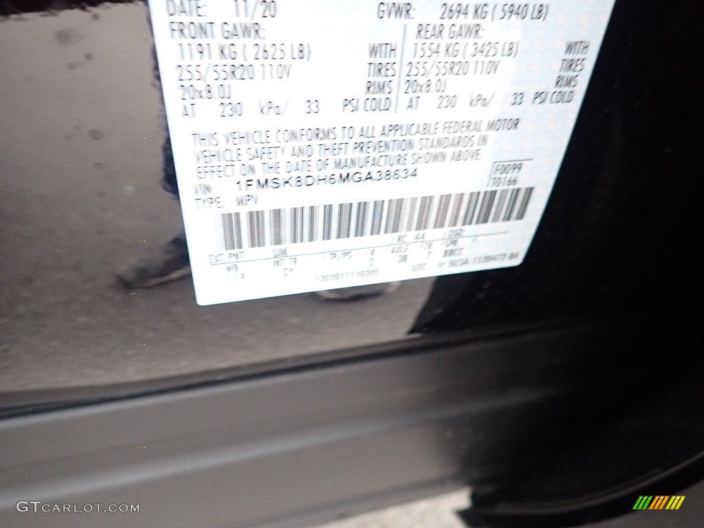 2021 Explorer XLT 4WD - Agate Black Metallic / Light Slate photo #11
