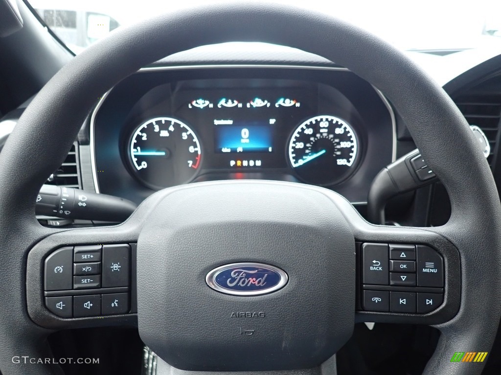 2021 Ford F150 STX SuperCab 4x4 Sport Black Steering Wheel Photo #140437054