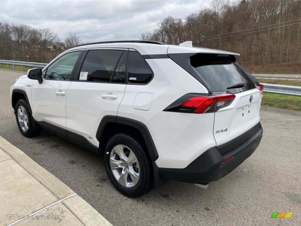 2021 RAV4 XLE AWD Hybrid - Super White / Light Gray photo #2