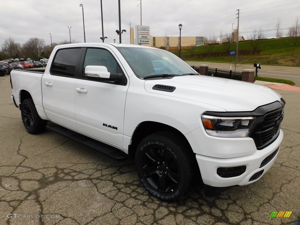 2020 1500 Big Horn Night Edition Crew Cab 4x4 - Bright White / Black photo #3