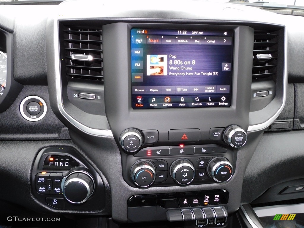 2020 Ram 1500 Big Horn Night Edition Crew Cab 4x4 Controls Photo #140438798