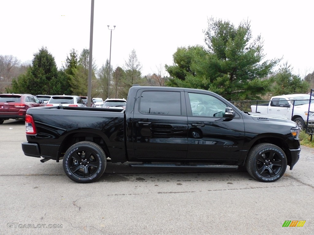 2020 1500 Big Horn Night Edition Crew Cab 4x4 - Diamond Black Crystal Pearl / Black photo #4