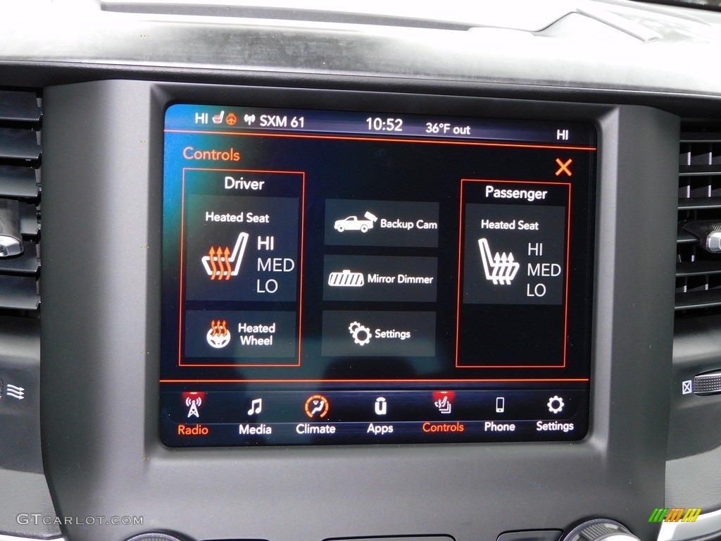 2020 1500 Big Horn Night Edition Crew Cab 4x4 - Diamond Black Crystal Pearl / Black photo #16