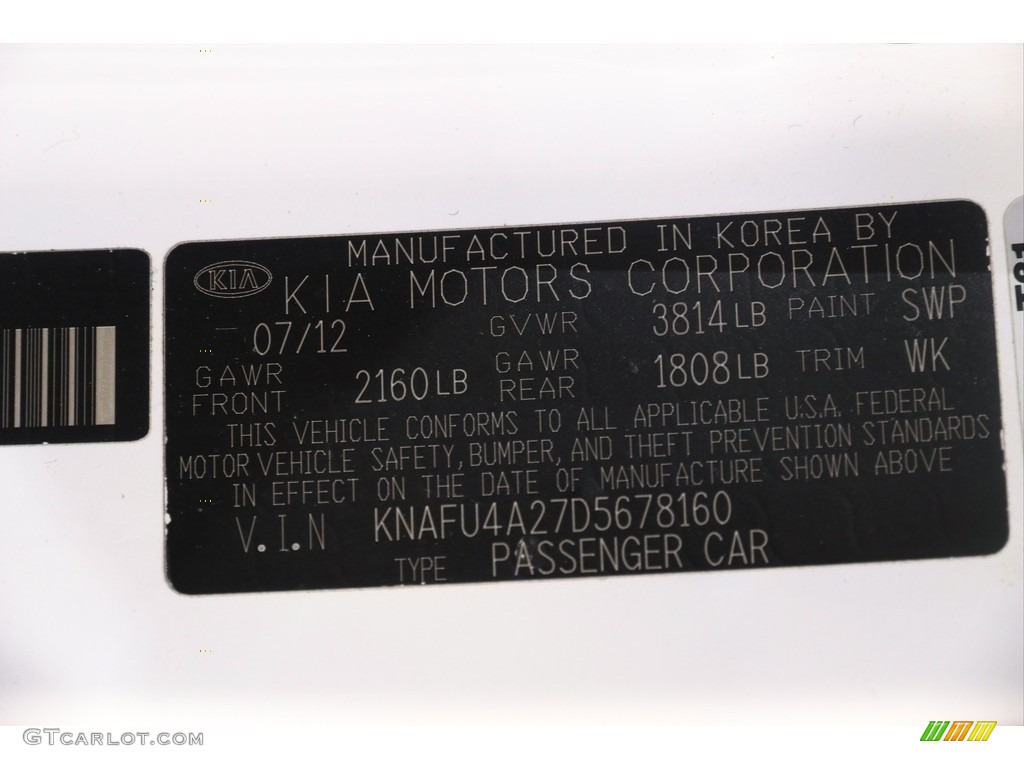2013 Forte EX - Snow White Pearl / Black photo #22