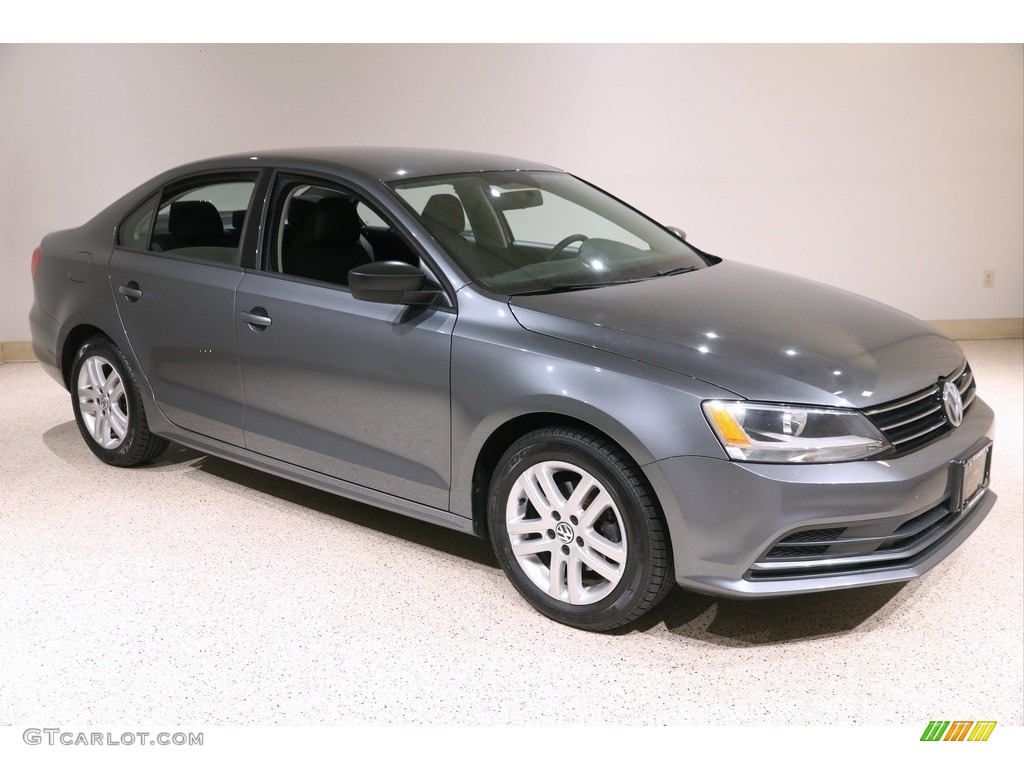 2015 Jetta S Sedan - Platinum Gray Metallic / Titan Black photo #1