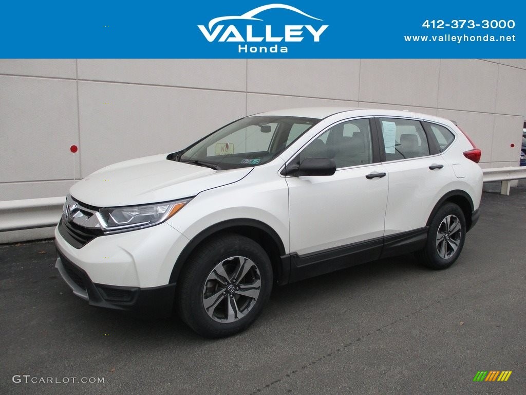 2018 CR-V LX AWD - White Diamond Pearl / Ivory photo #1